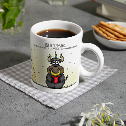 Honeycorns Sternzeichen Stier Kaffeebecher