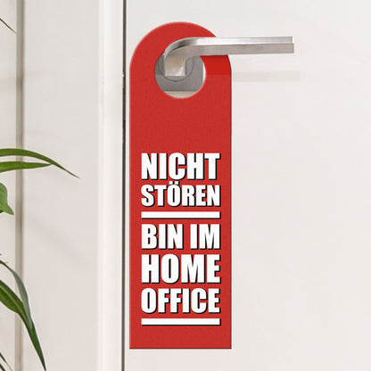 Nicht stören, Homeoffice oder Komm rein Türhänger in rot-grün