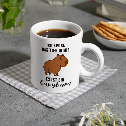 Ich spüre das Tier in mir – es ist ein Capybara Kaffeebecher