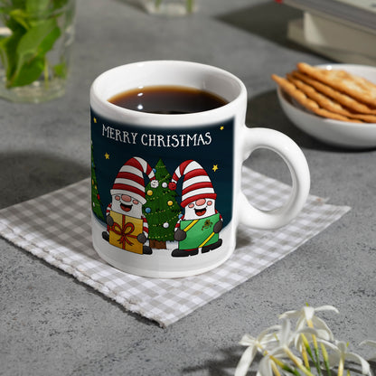 Merry Christmas Kaffeebecher mit Wichtel Motiv