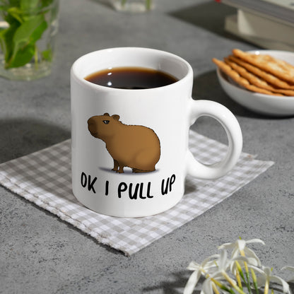 Ok I pull up normales Capybara Meme Kaffeebecher