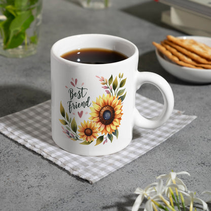 Beste Freundin Sonnenblume Kaffeebecher mit Spruch Best friend