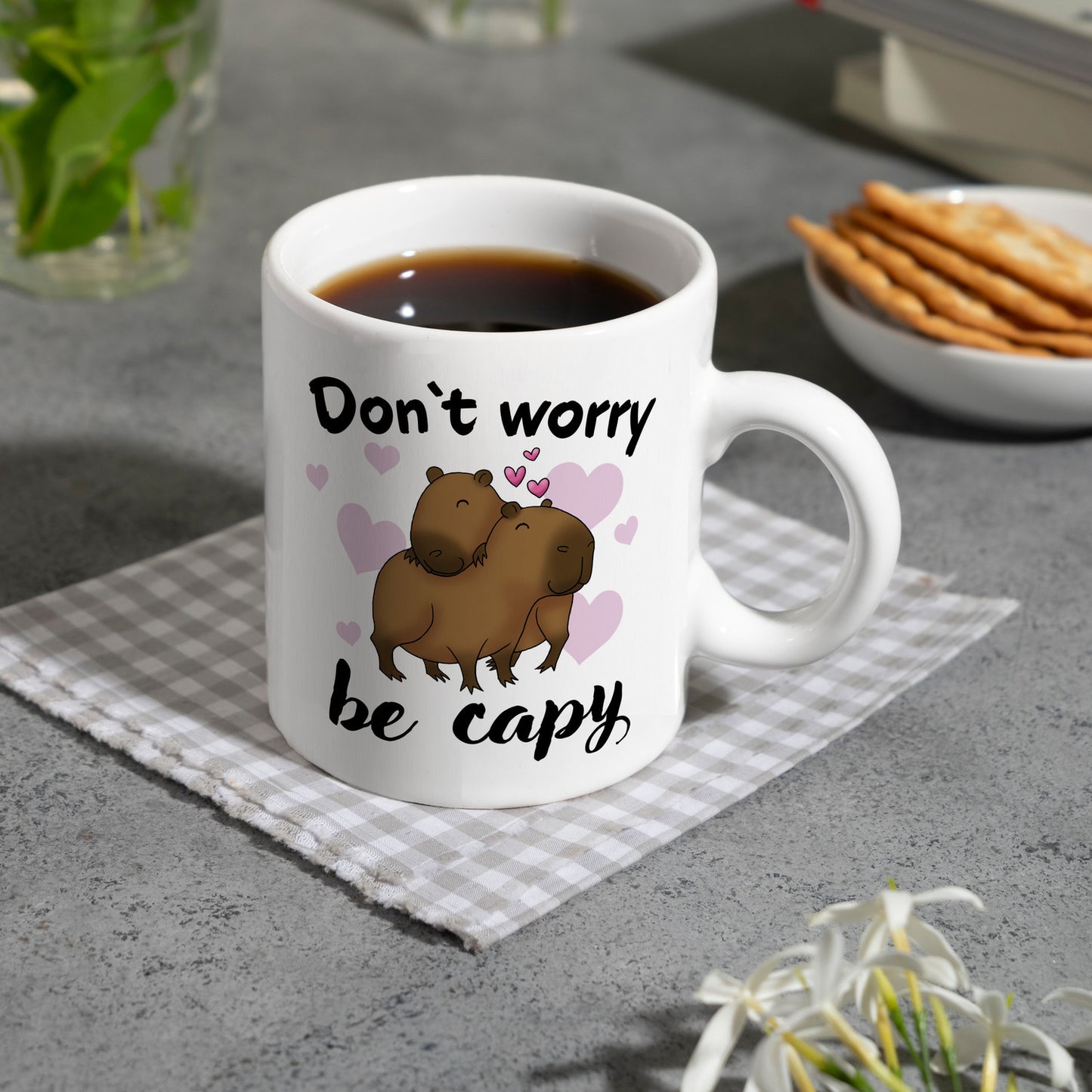 Don’t worry be capy Capybara Kaffeebecher