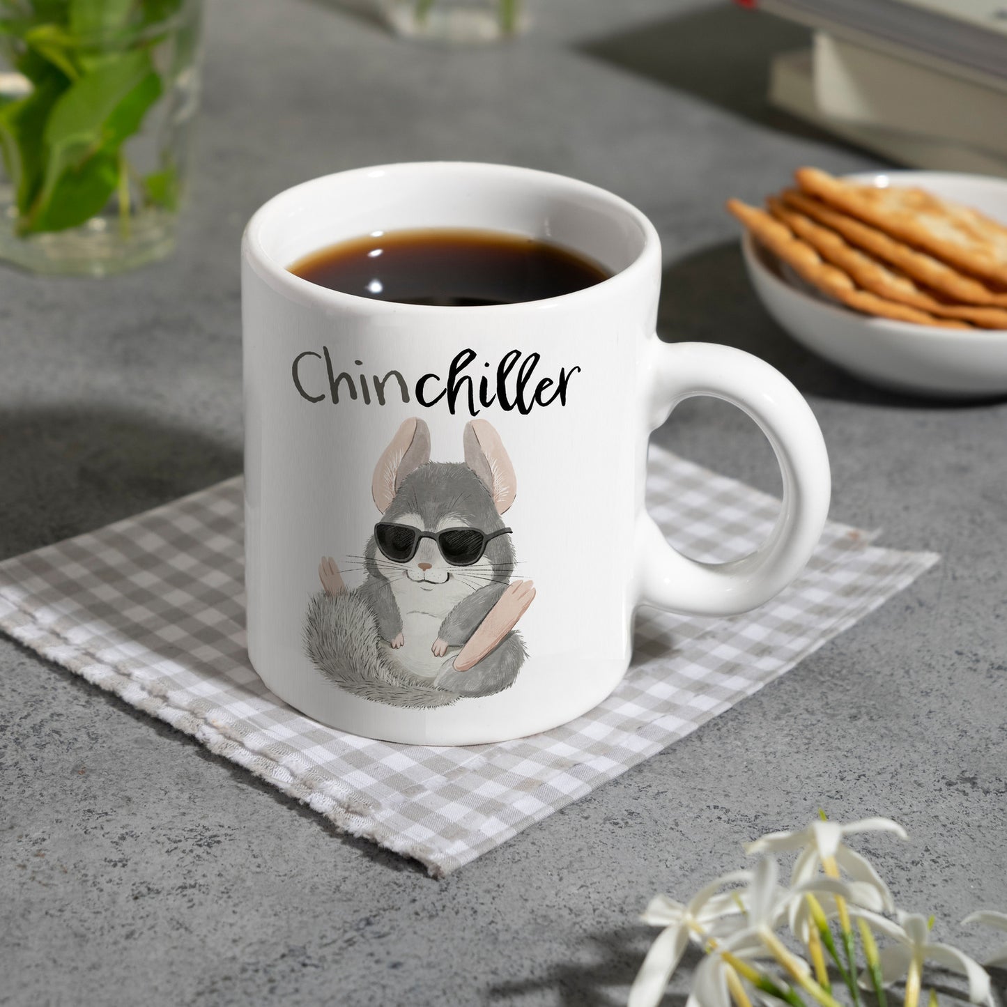 Chinchilla Kaffeebecher mit Spruch Chinchiller